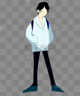 校服帅气男孩