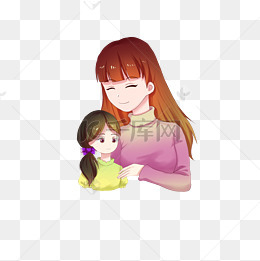 母亲节的快乐母女