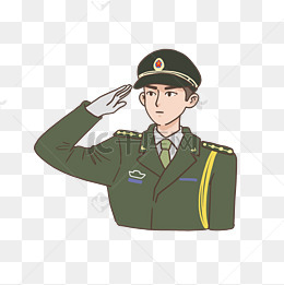 建军节军人插画