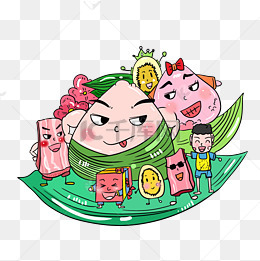 端午节手绘粽子组合