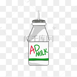 六一儿童节白色ad钙奶怀旧童趣png素材