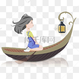 黄色卡通小船