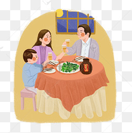 端午三口之家粽子晚餐