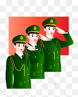 敬礼的军人
