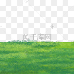 绿色的草地和花朵免抠图
