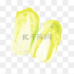 水彩小清新蔬菜娃娃菜