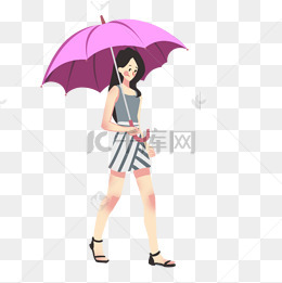 打伞的女孩