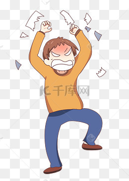 很是生气小男孩