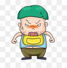 生气大叫男孩