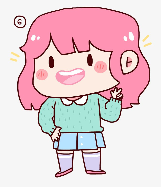 卡通小女孩
