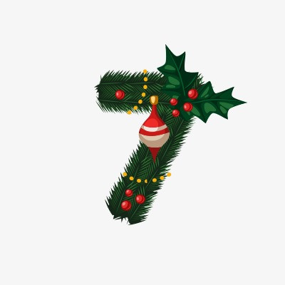 圣诞节数字7模板下载(图片编号:14589365)_元