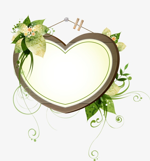 心形清新标题框招牌(图片编号:15404448)