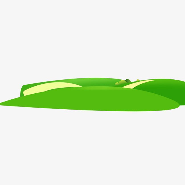 卡通 绿色 草地 春天 草坪 装饰背景png素材-90设计