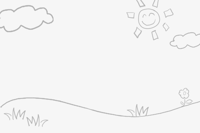 手绘草地 太阳 绿地
