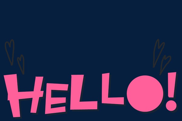 卡通图标矢量图英文设计创意hello