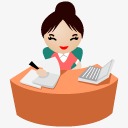 办公室女性粉红色的office