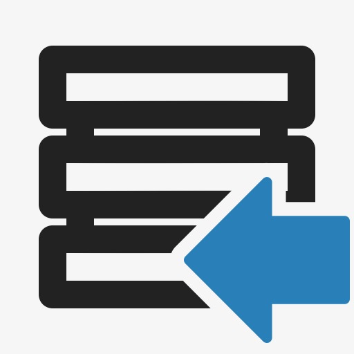 访问数据库磁盘进口服务器存储数据图标素材图