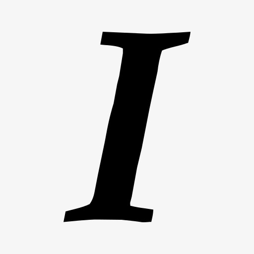 文字斜体图标素材图片免费下载_高清png_千库
