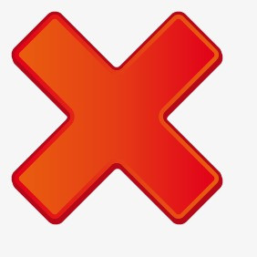 红色的叉号图标