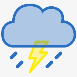 雷阵雨天气 icon素材图片免费下载_高清图标素材png