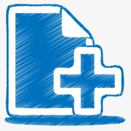 蓝色的新建文件图标