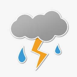 雷阵雨图标天气雷阵雨