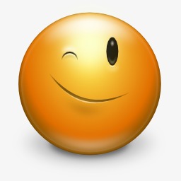 眨眼睛笑脸图标