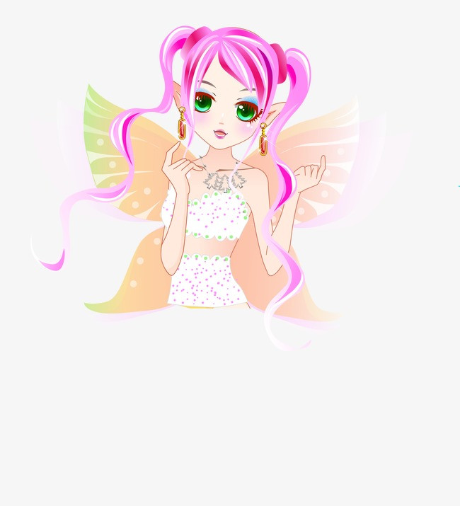 精灵花仙子插画png素材