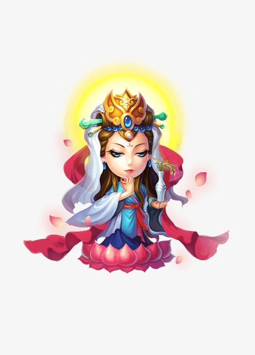 观音菩萨人物动漫少年立绘卡通