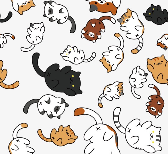 各种可爱猫咪贴纸png素材-90设计