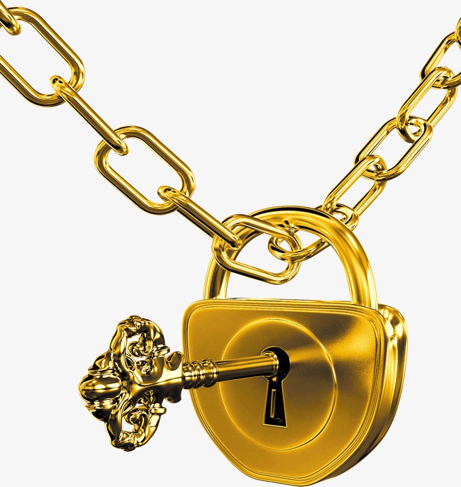 金色的锁和钥匙素材图片免费下载_高清装饰图案png_千