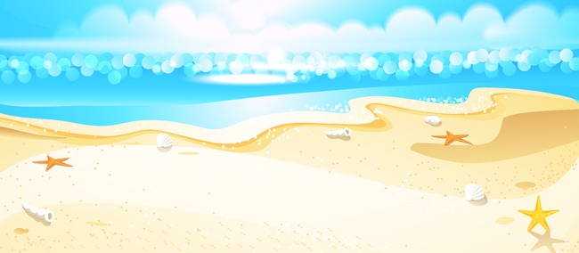 夏日沙滩卡通画_夏日沙滩卡通画图片分享