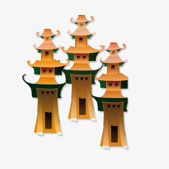 卡通宝塔