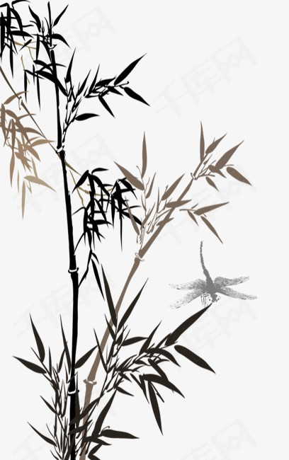 竹子中国风水墨画竹子