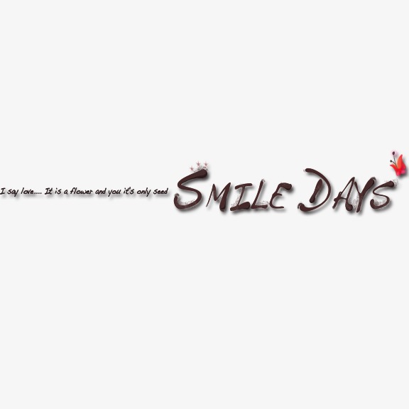 smile days艺术字