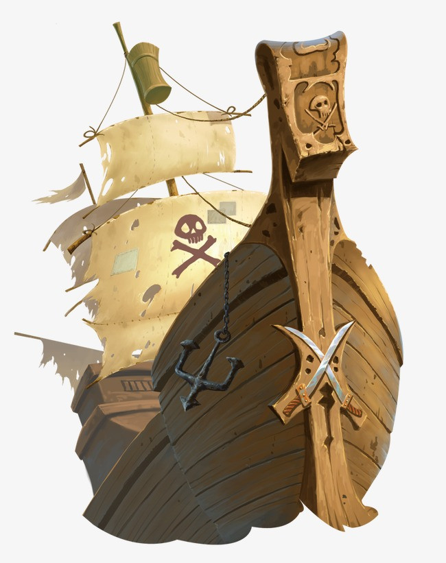 卡通海盗船_海盗船png素材-90设计