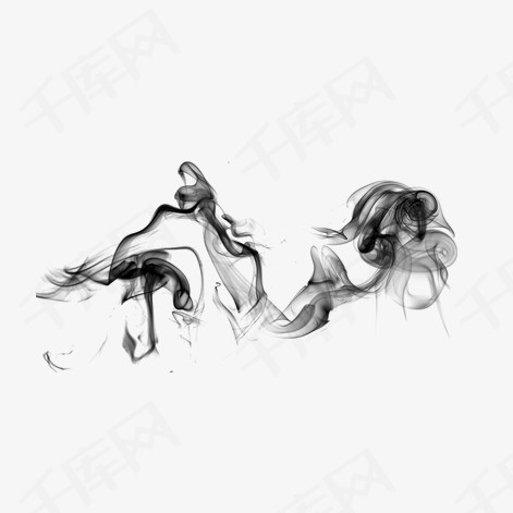 烟雾水墨烟雾黑白