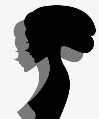女人剪影美女女孩黑色时尚