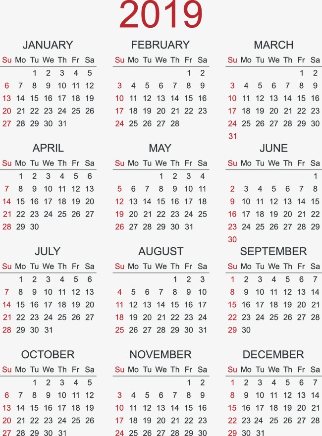 2019年日历全年表,2019年日历全年表 打印 2019年日历 日历 2019