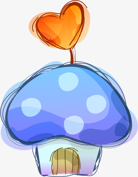 蓝色蘑菇