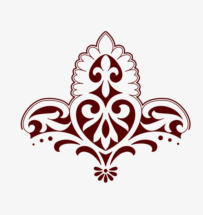 欧洲花纹装饰图案矢量图png素材-90设计