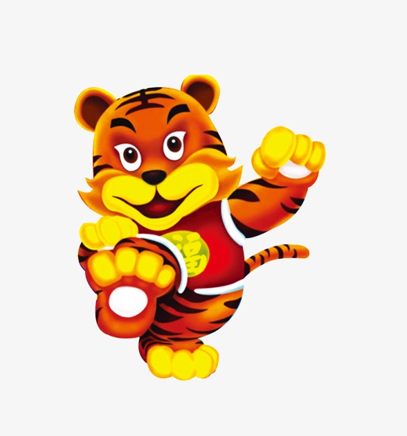 2022虎年新年新春过年春节吉祥物小老虎国风金线大红灯笼