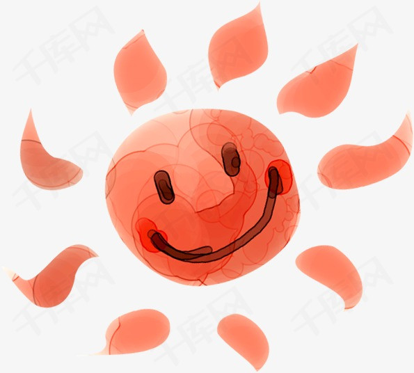 卡通手绘笑脸小太阳