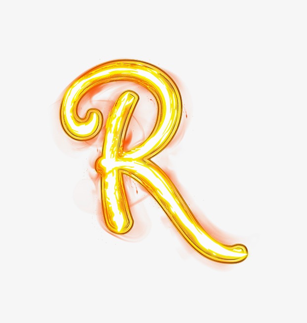 荧光棒字母r_艺术字设计_千库网