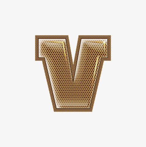 金属网字母v