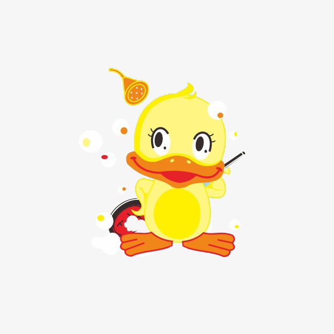 小清新背景_小黄鸭png素材-90设计