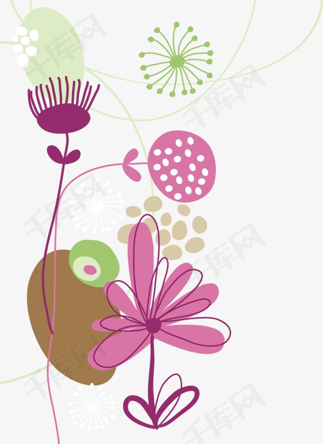 花卉花卉插画装饰图案