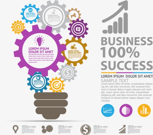 商务信息图表矢量素材,【高清png素材】-90设计