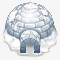 圣诞雪屋元素