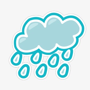 下雨下雨云彩云朵卡通可爱卡哇伊            